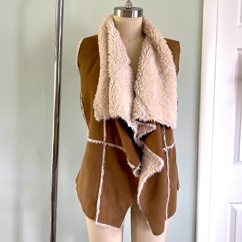 Xhilaration Faux Fur & Leather Vest